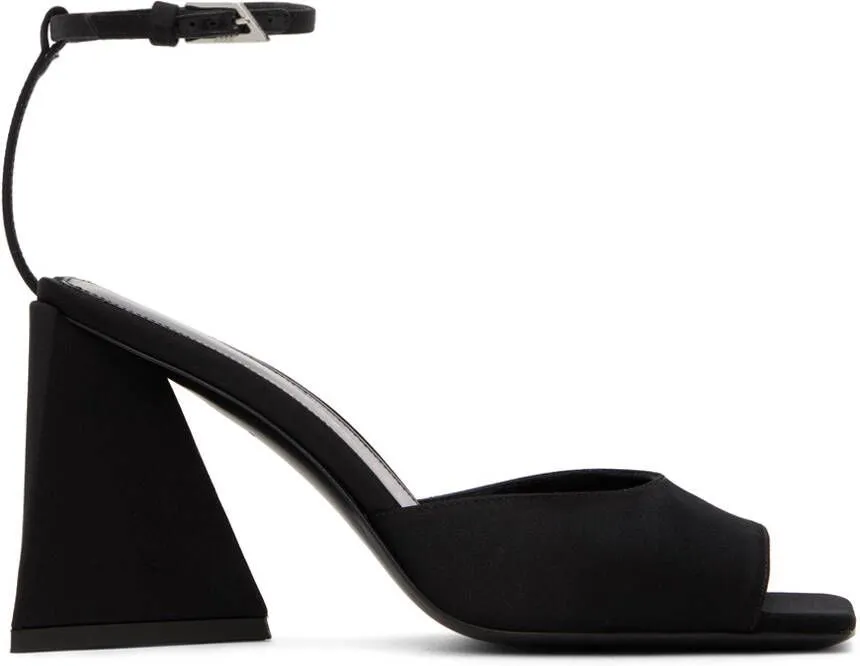 The Attico Black Piper Heeled Sandals