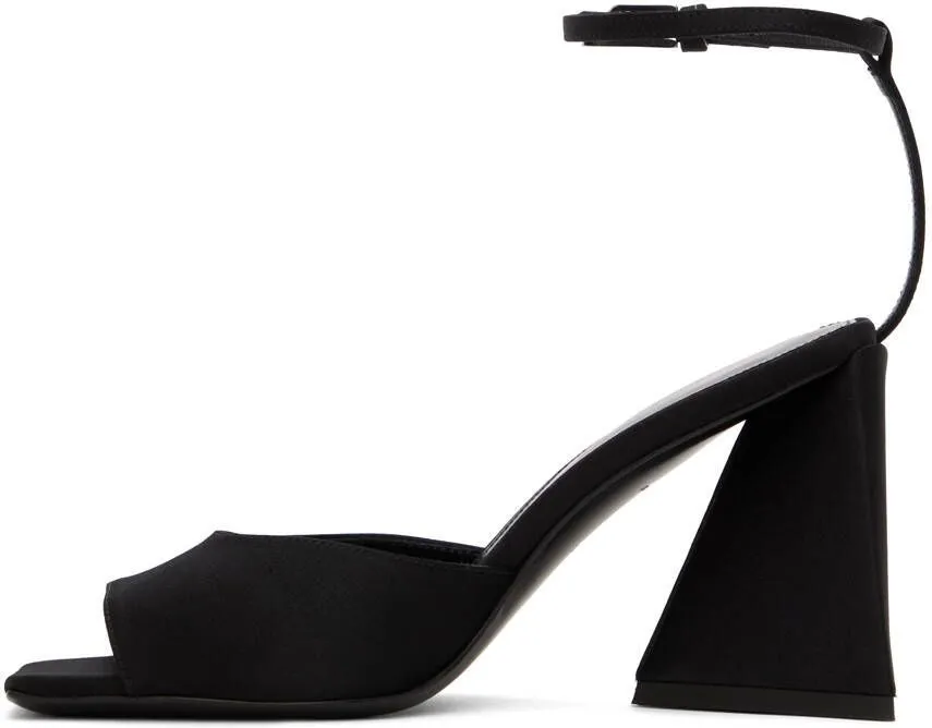 The Attico Black Piper Heeled Sandals