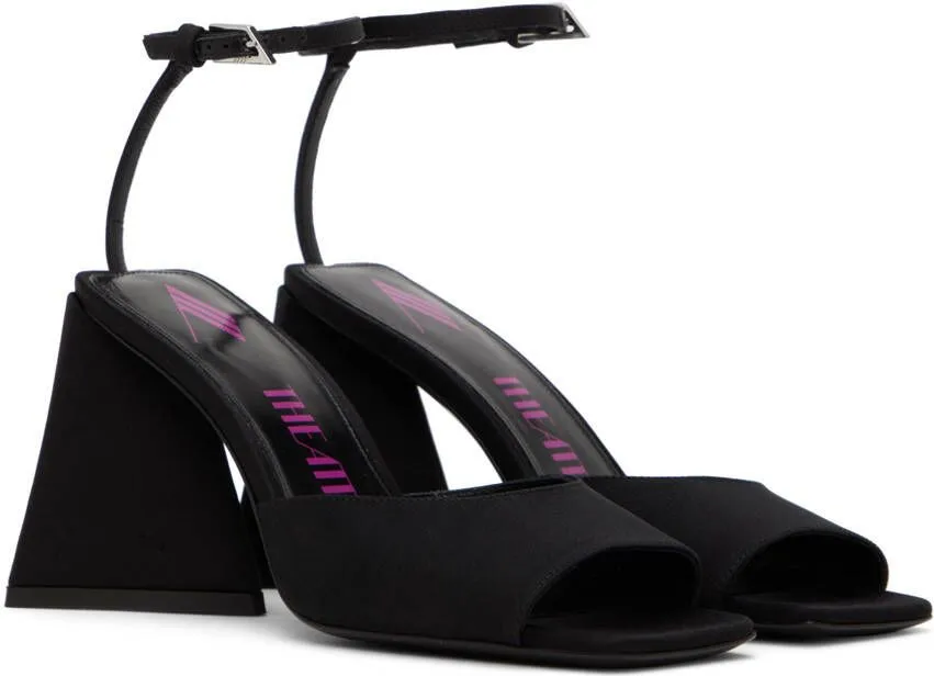 The Attico Black Piper Heeled Sandals