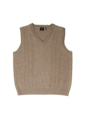 THRILLS - Imperial Jacquard Knit Vest - Sand