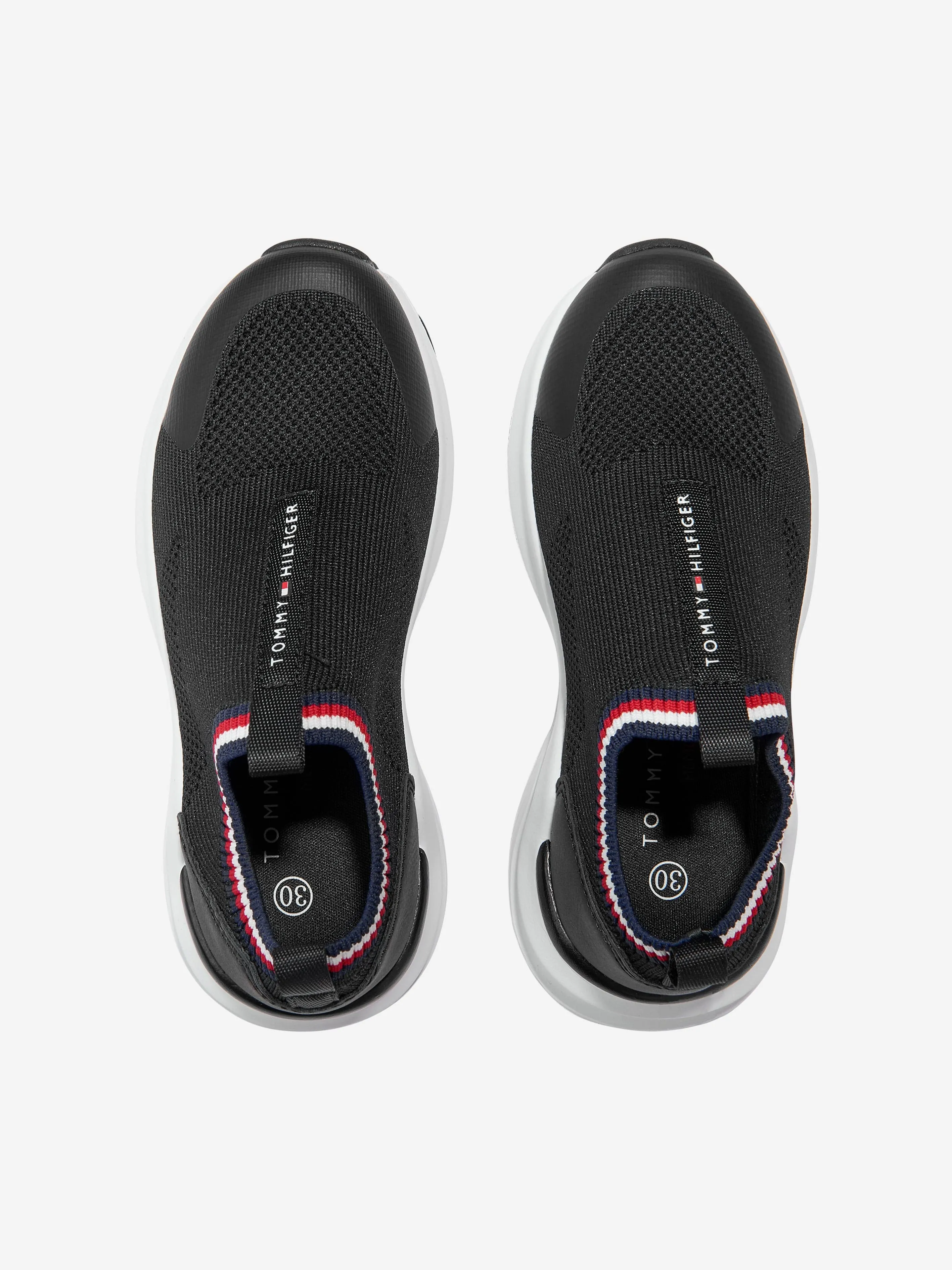 Tommy Hilfiger Kids Low Cut Easy-On Trainers in Black