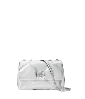 Tory Burch Kira Metallic Diamond Quilt Small Convertible Shoulder Bag