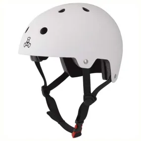 Triple 8 Brainsaver Dual Cert EPS Helmet Rubber White