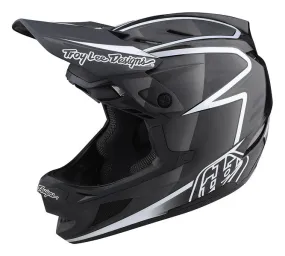 Troy Lee Designs D4 Carbon Full Face Helmet - Lines - Black-Gray - 2023