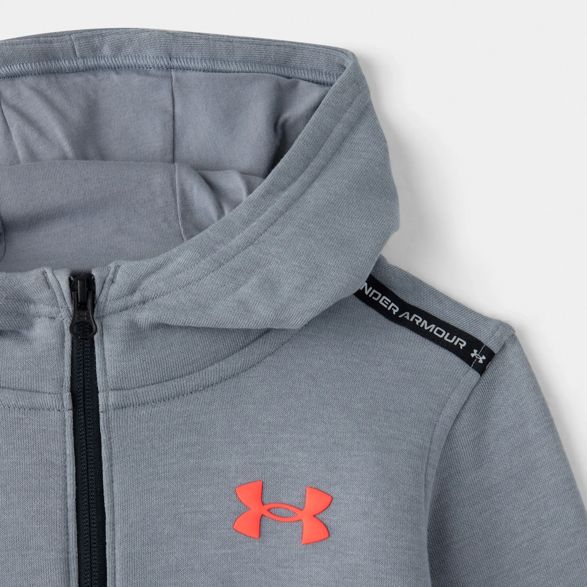 Under Armour Junior Boys' Half Zip Fleece Hoodie Steel Light Heather / Beta