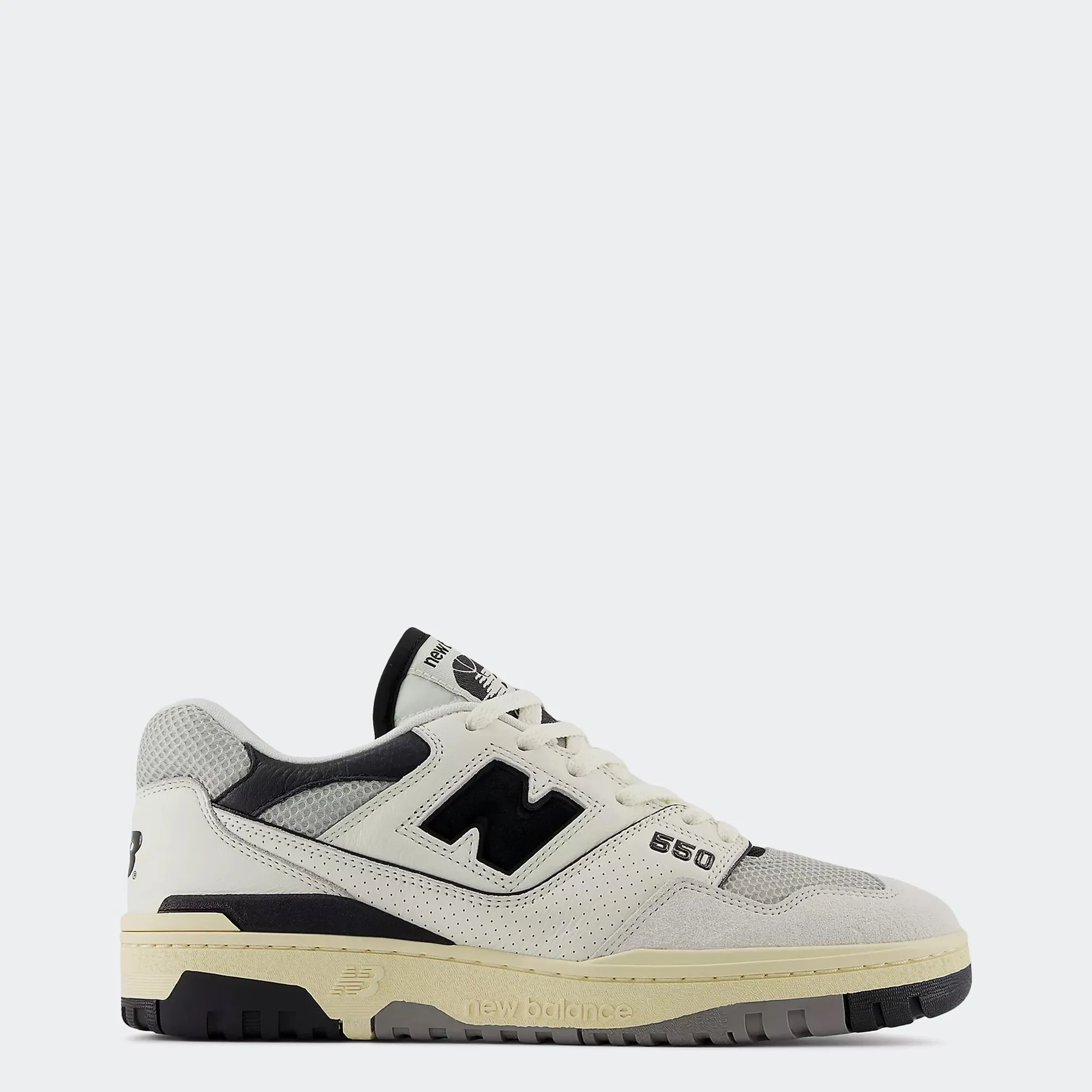 Unisex New Balance 550 Shoes Sea Salt Black