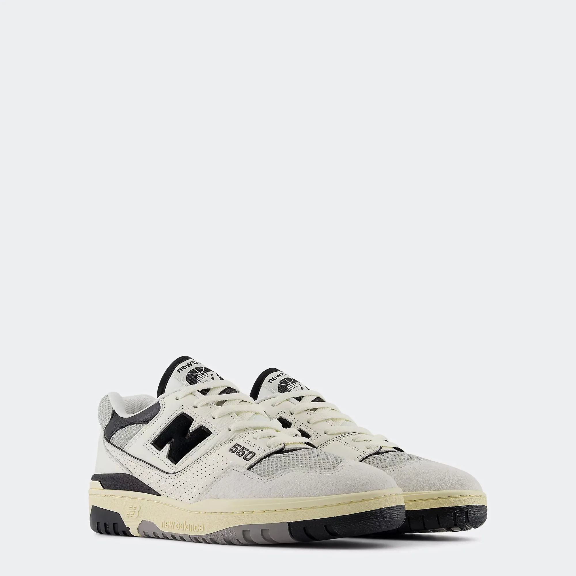 Unisex New Balance 550 Shoes Sea Salt Black