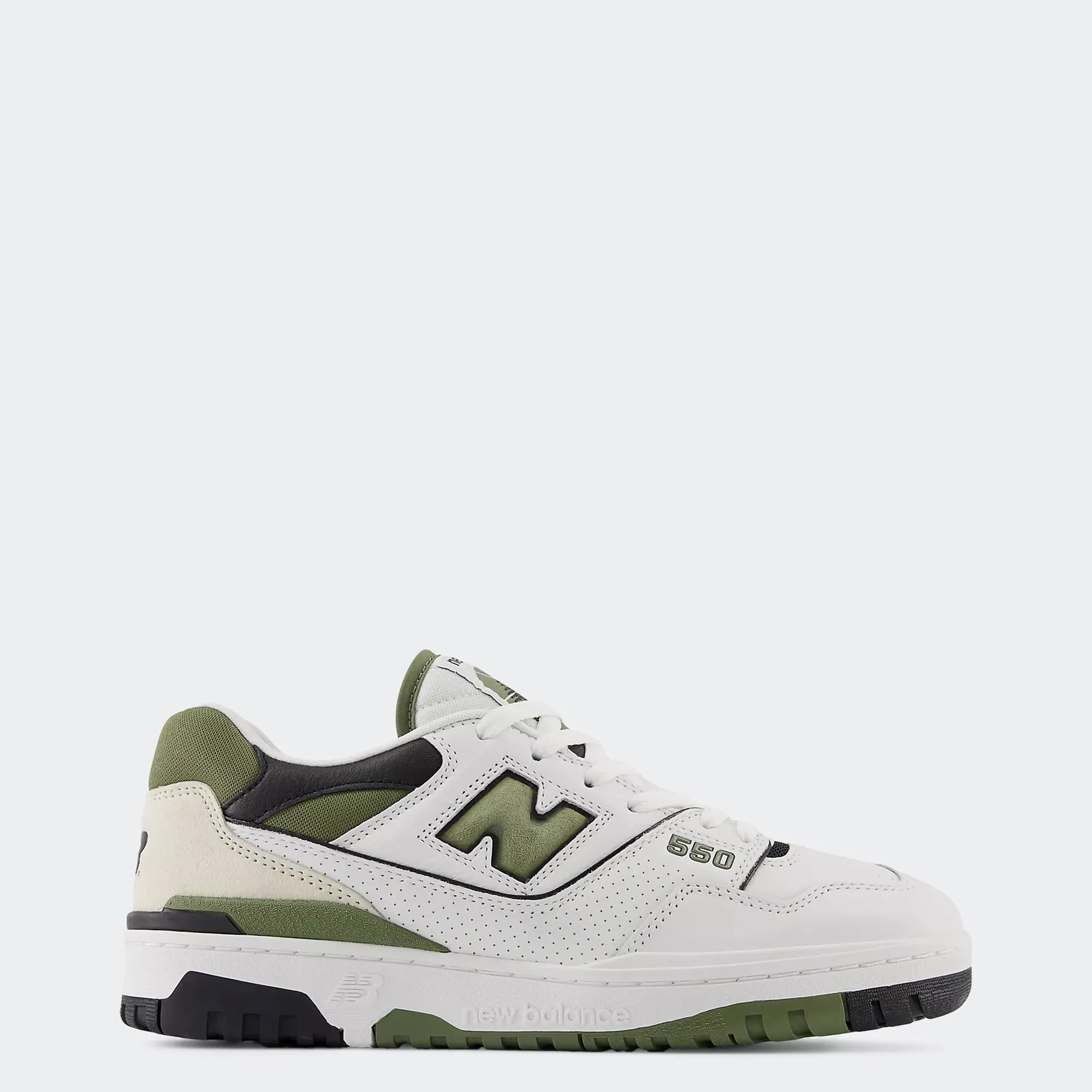 Unisex New Balance 550 Shoes White Dark Olivine