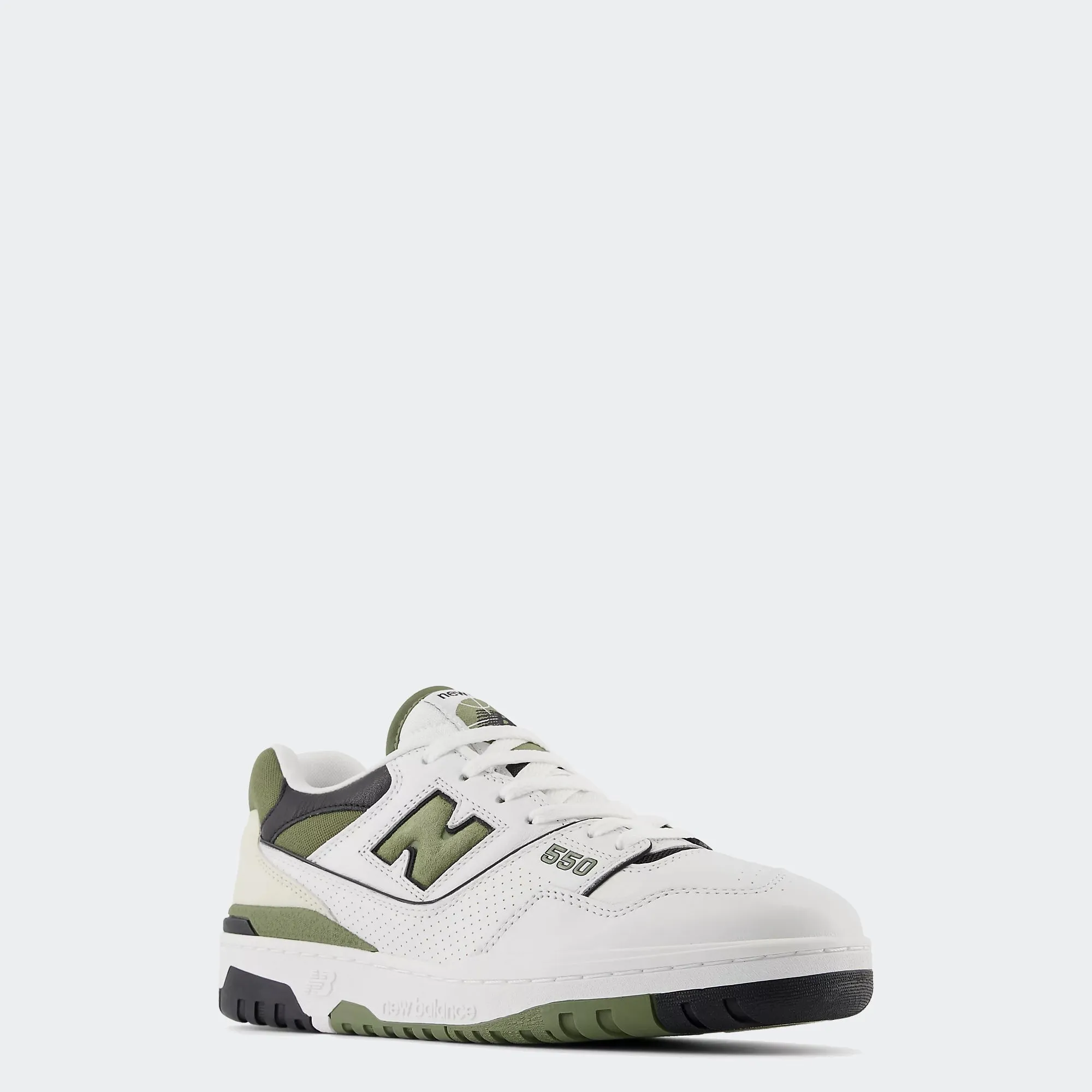 Unisex New Balance 550 Shoes White Dark Olivine