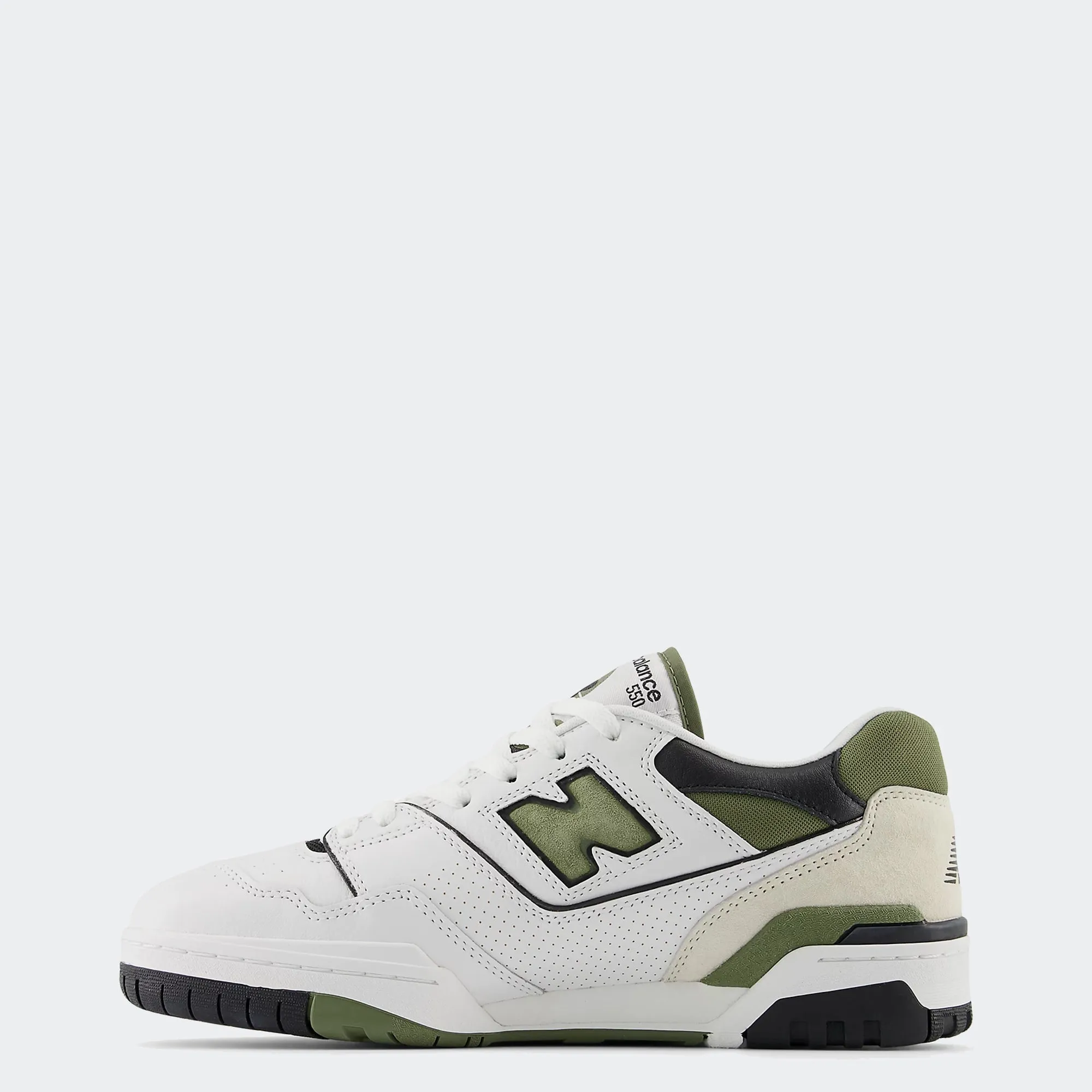 Unisex New Balance 550 Shoes White Dark Olivine