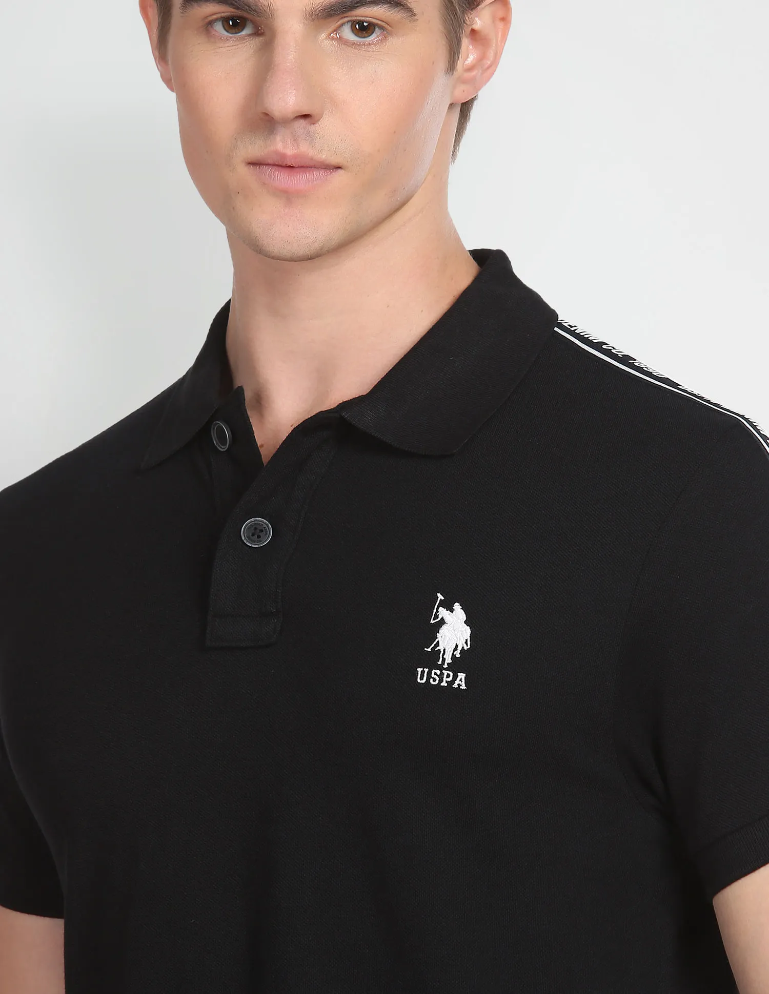 U.S. Polo Assn. Denim Co. Brand Tape Pique Polo Shirt