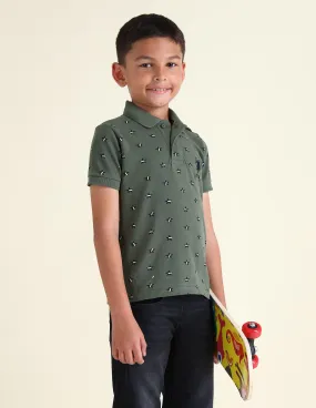 U.S. Polo Assn. Kids Boys All-Over Regular Fit Polo Shirt