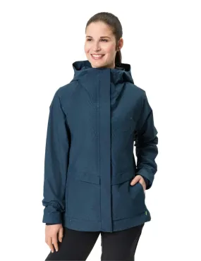 Vaude Women's Comyou Pro Rain cycling Jacket, Dark Sea / 36