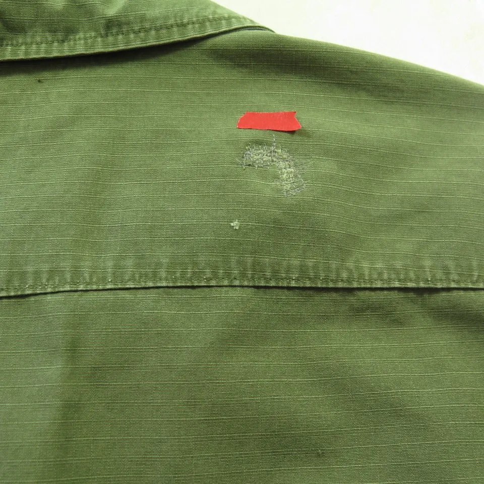 Vintage 60s Vietnam Era Field Jacket L Long OG-107 Poplin Ripstop Military