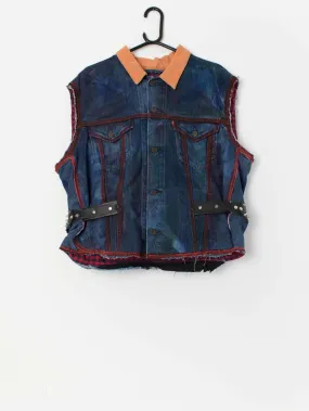 Vintage Levis customised denim vest/gilet – XL