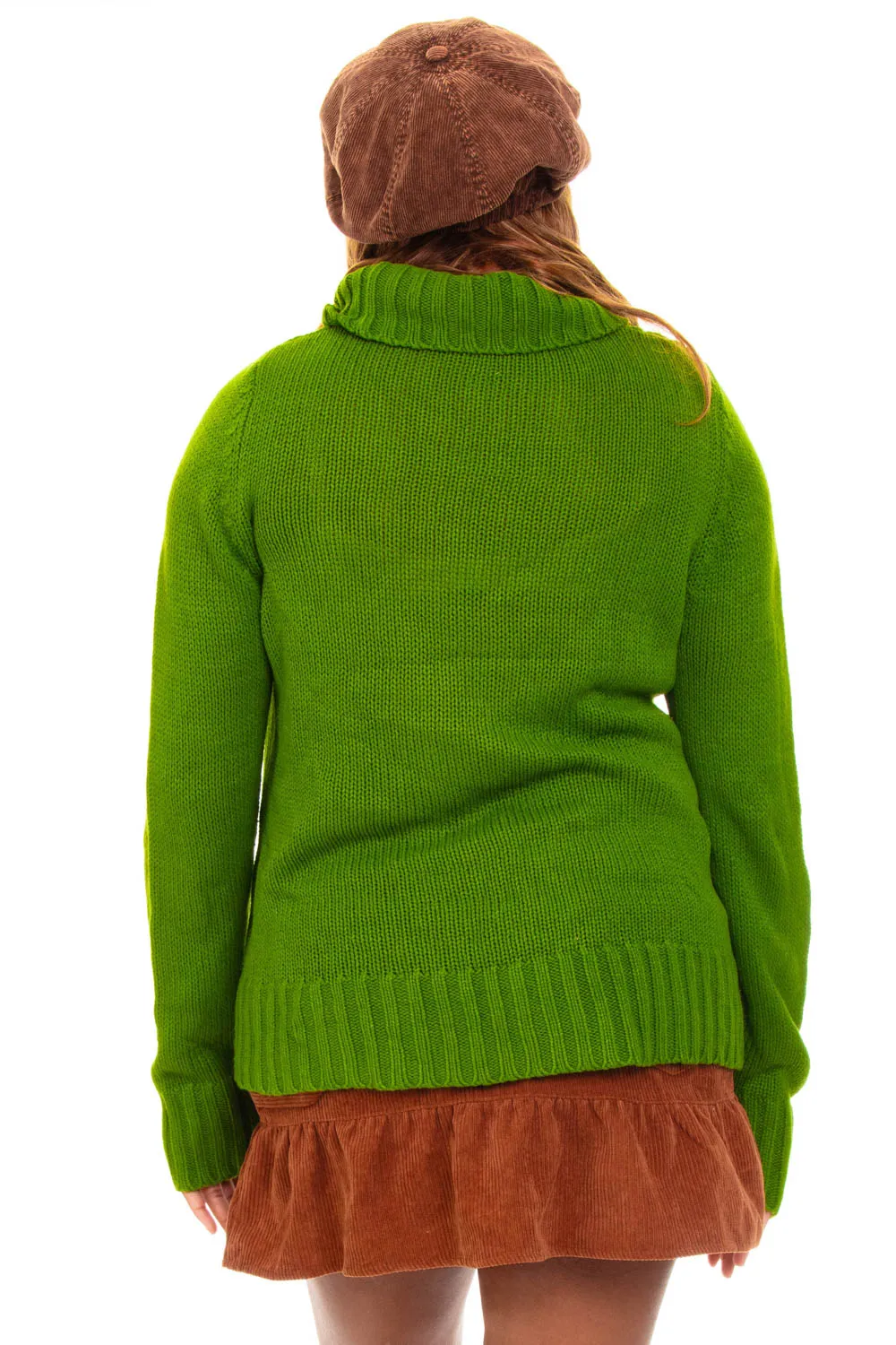 Vintage Y2K Fern Green Turtle Neck Sweater - OSFM