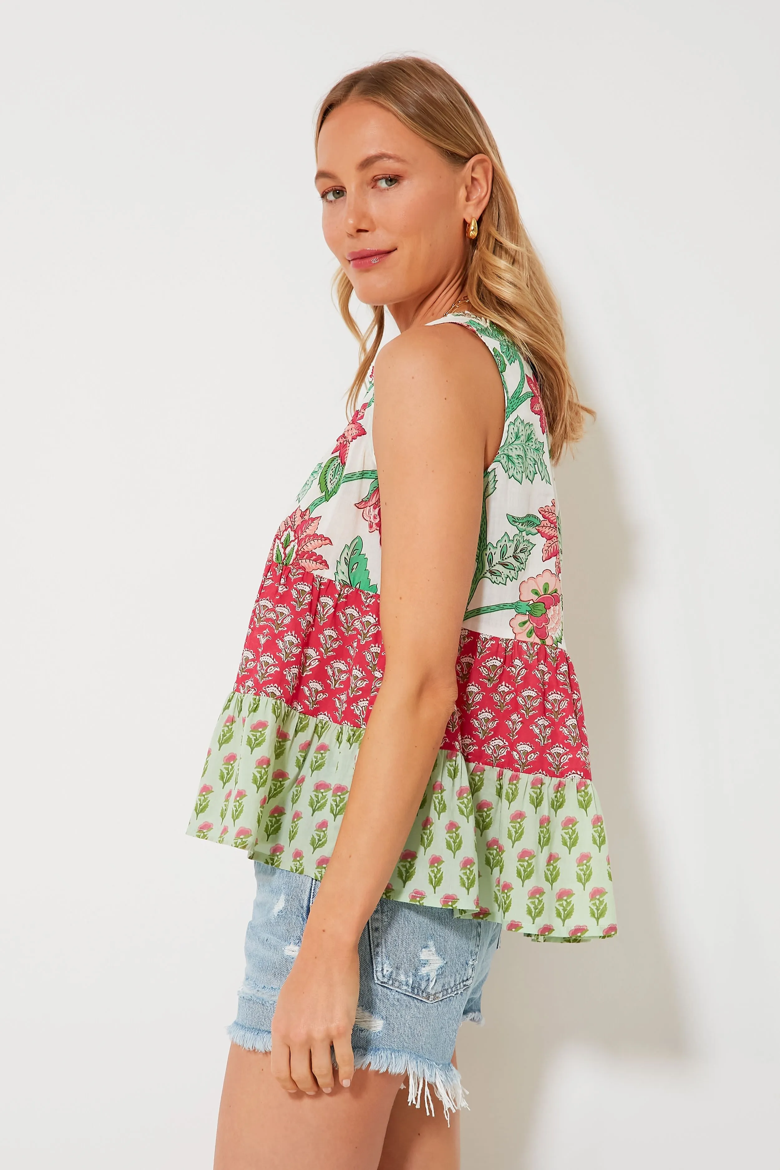 Watermelon Bloom Sleeveless Salty Paloma Top