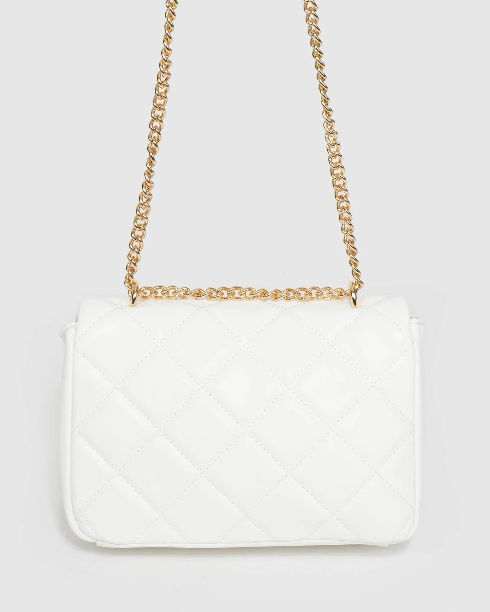 White Amillia Studed Crossbody Bag