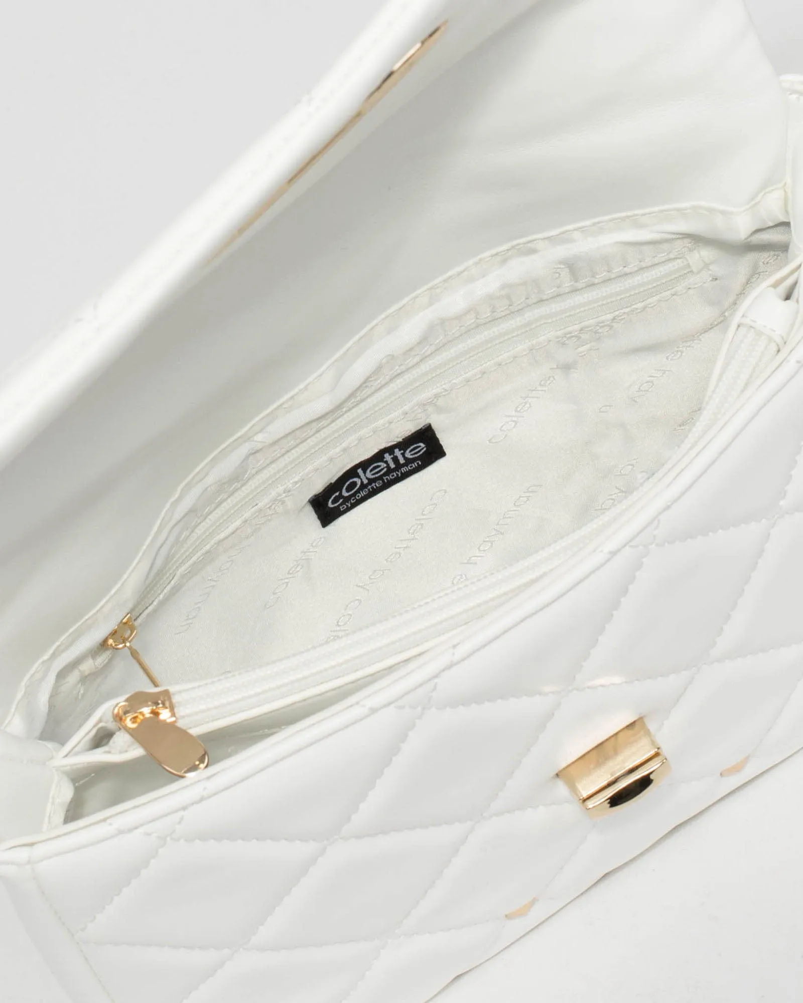 White Amillia Studed Crossbody Bag