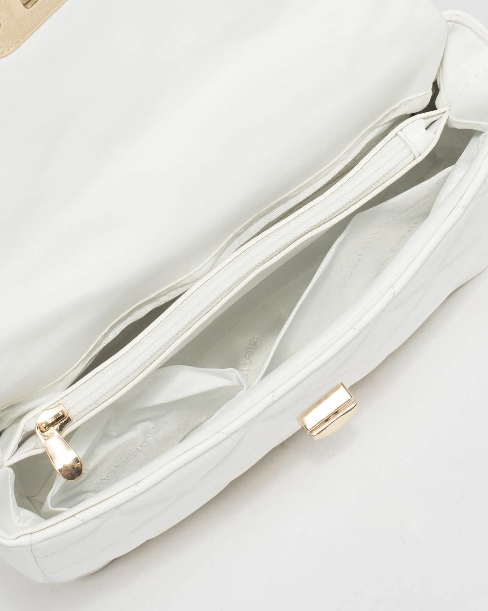 White Amillia Studed Crossbody Bag