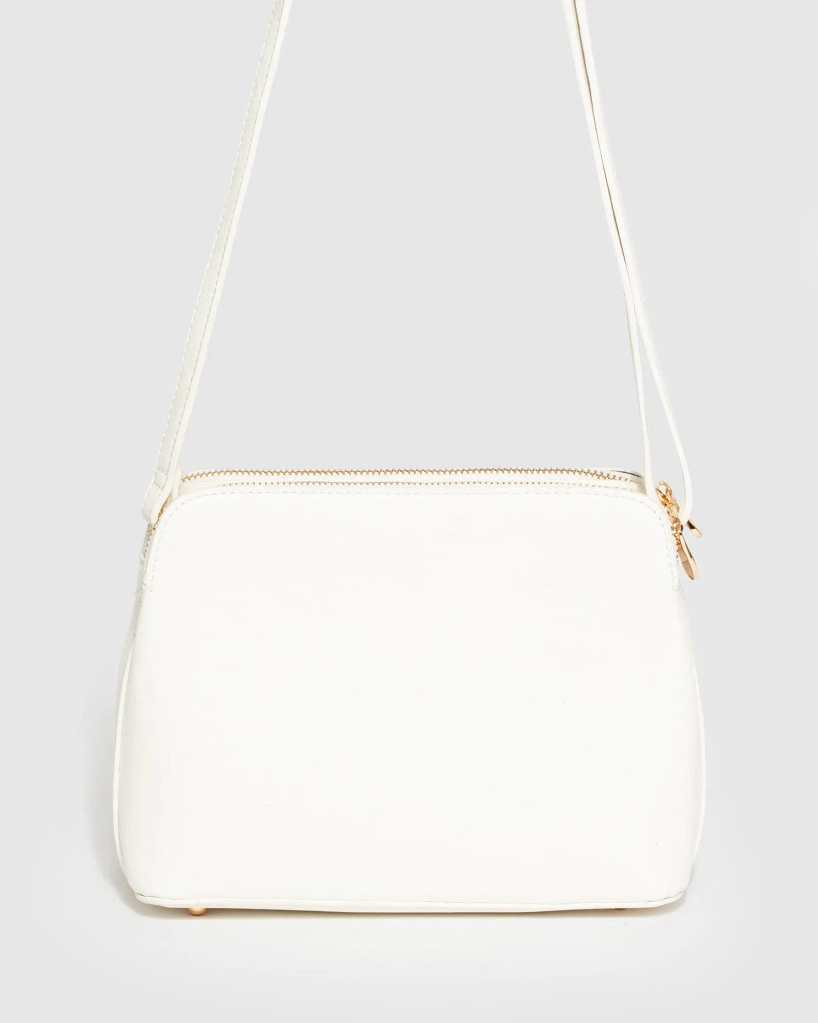 White Joanna Quilt Crossbody Bag