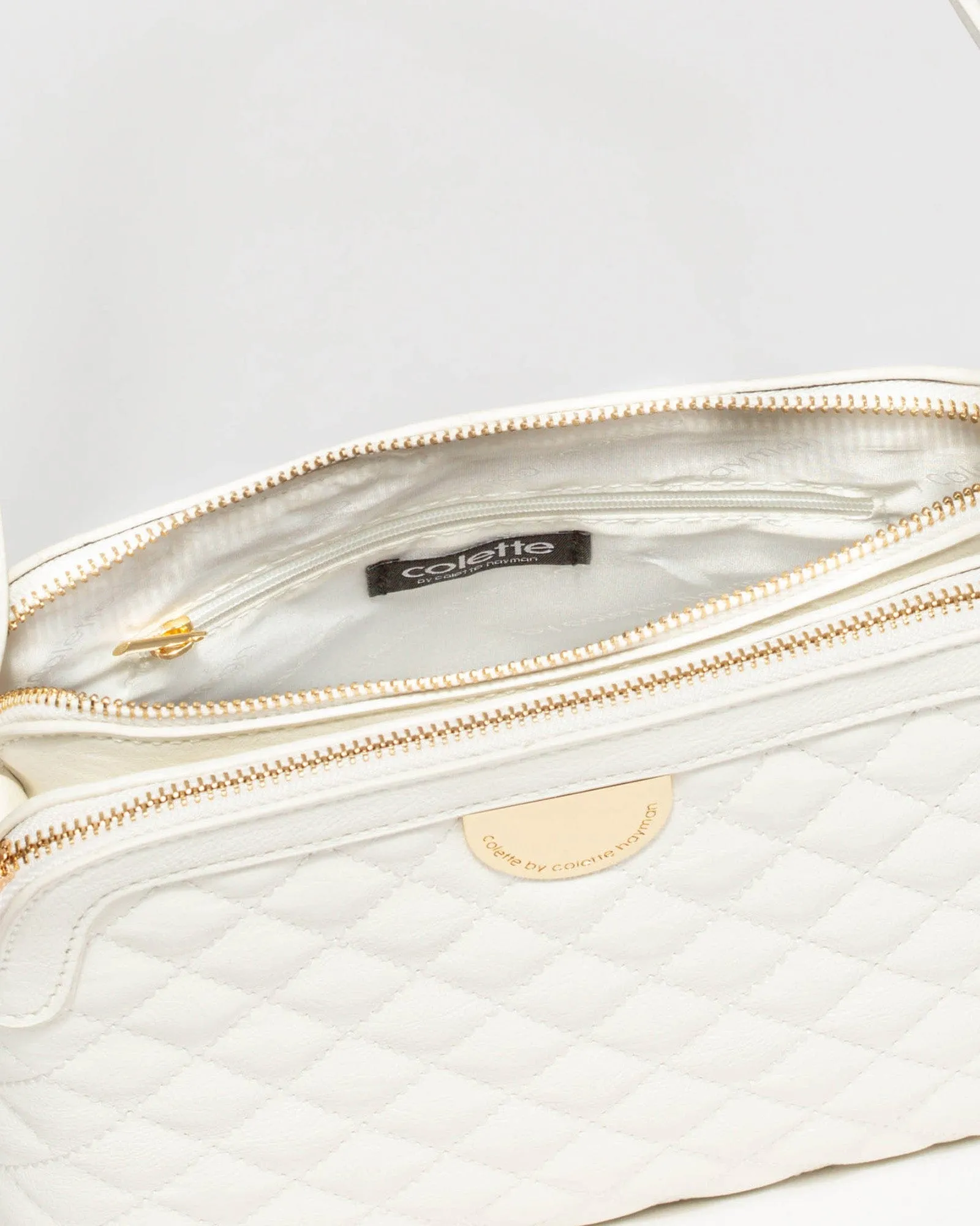 White Joanna Quilt Crossbody Bag