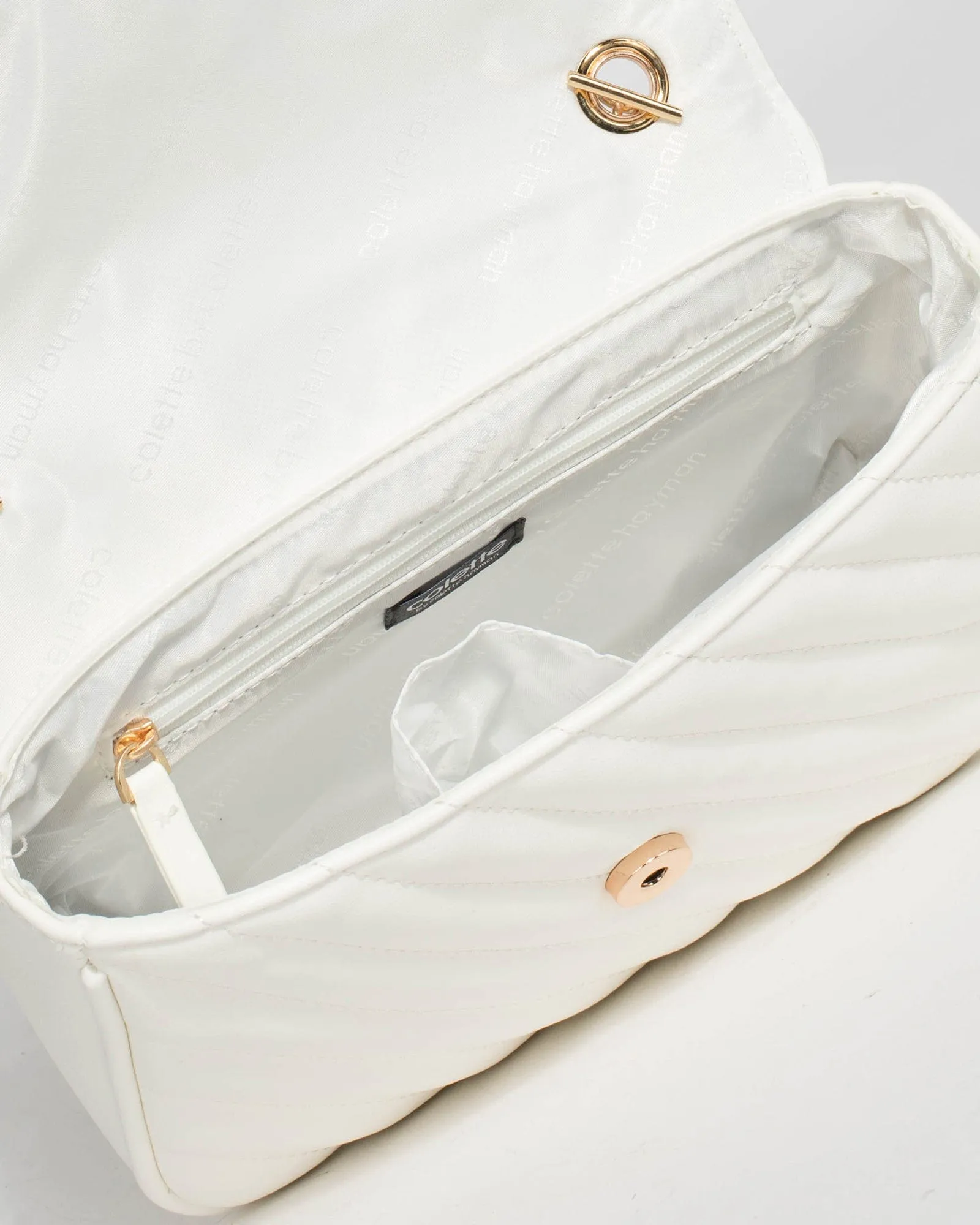 White Maeve Bee Crossbody Bag