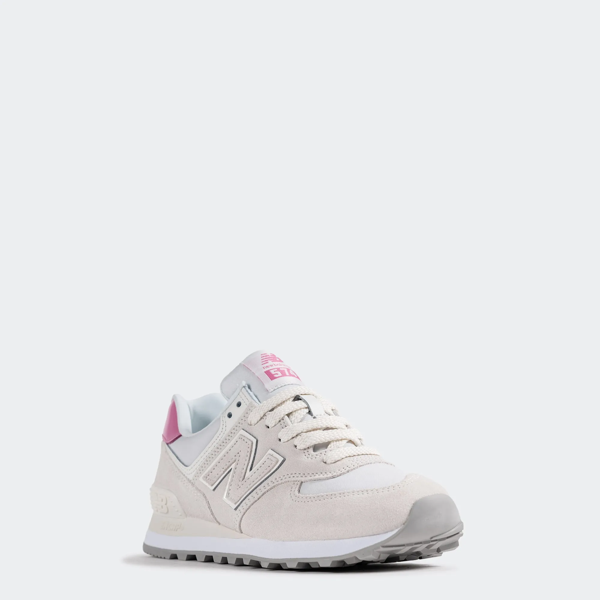 Women's New Balance 574 Shoes Sea Salt/ Real Pink