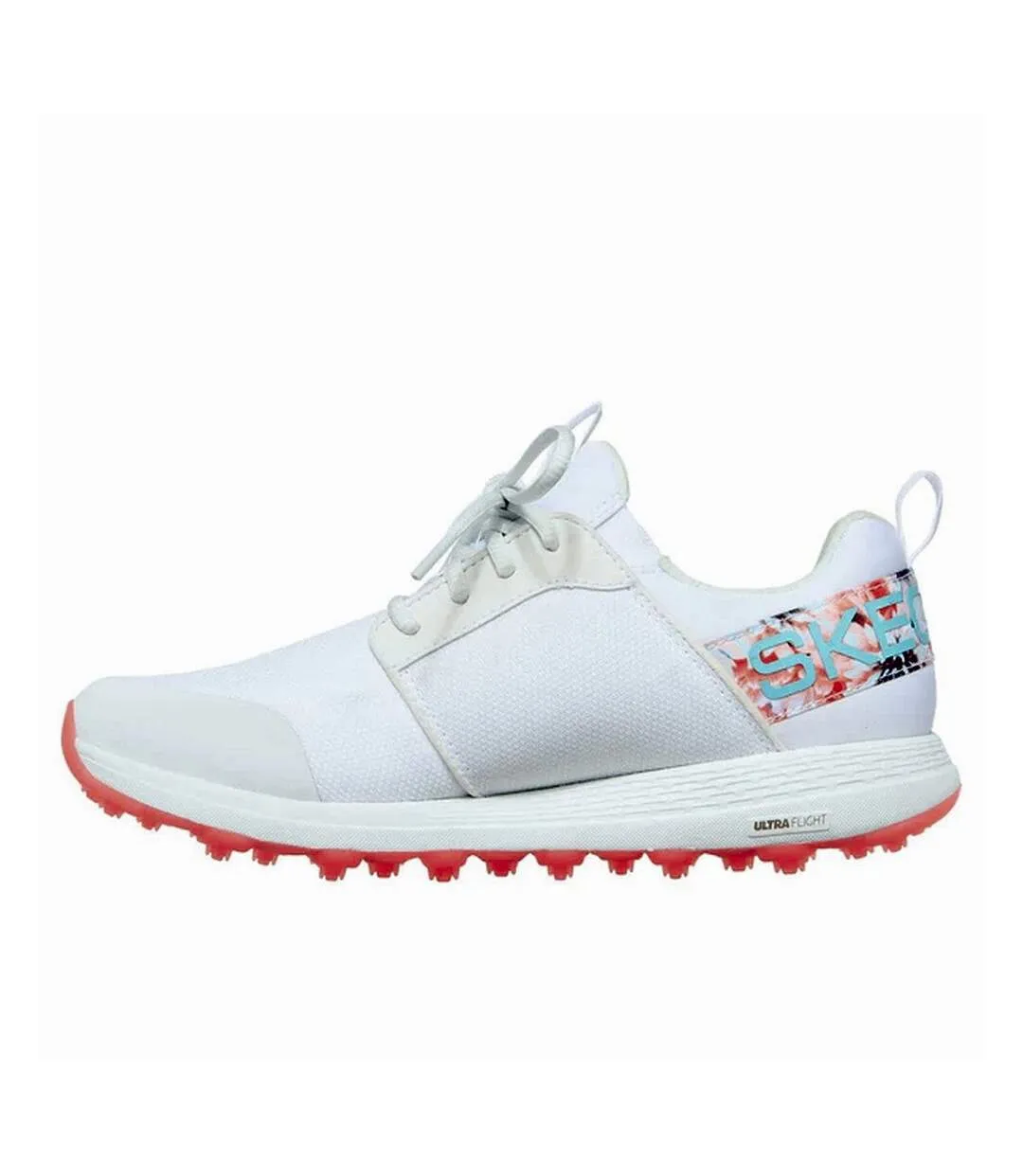 Womens/ladies go golf max tropical sport trainers white/multicoloured Skechers