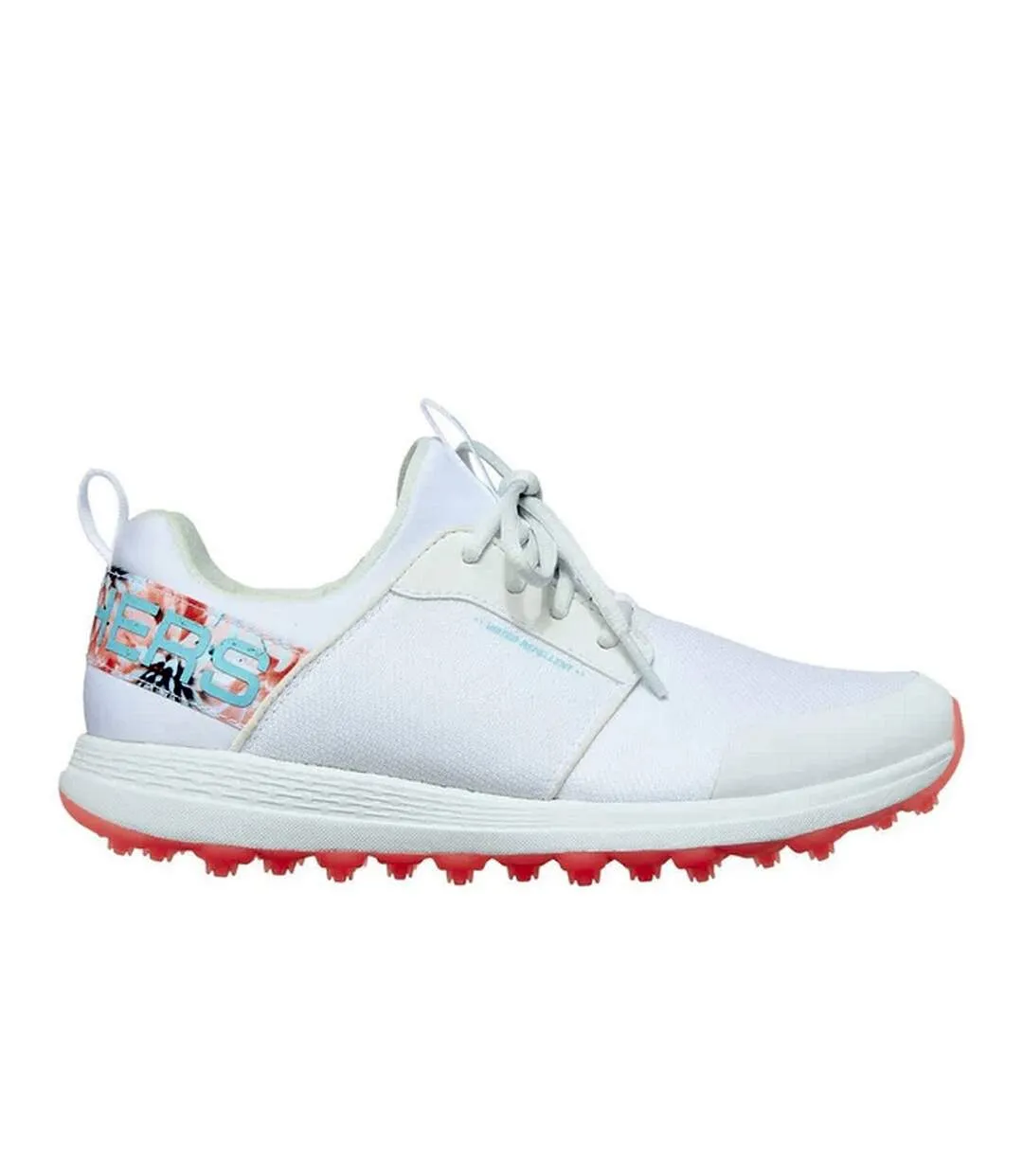 Womens/ladies go golf max tropical sport trainers white/multicoloured Skechers