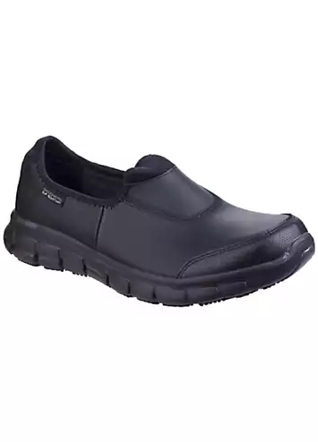 Work Ladies Black Slip Resistant Sure Track Trainers by Skechers | Look Again