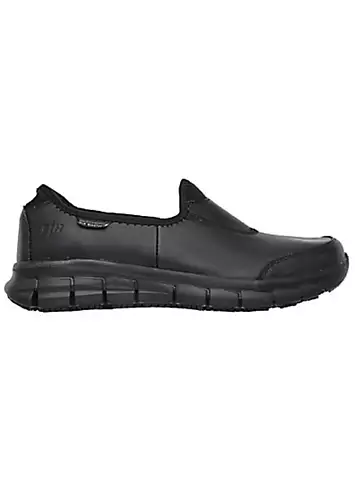 Work Ladies Black Slip Resistant Sure Track Trainers by Skechers | Look Again