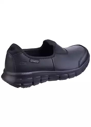 Work Ladies Black Slip Resistant Sure Track Trainers by Skechers | Look Again