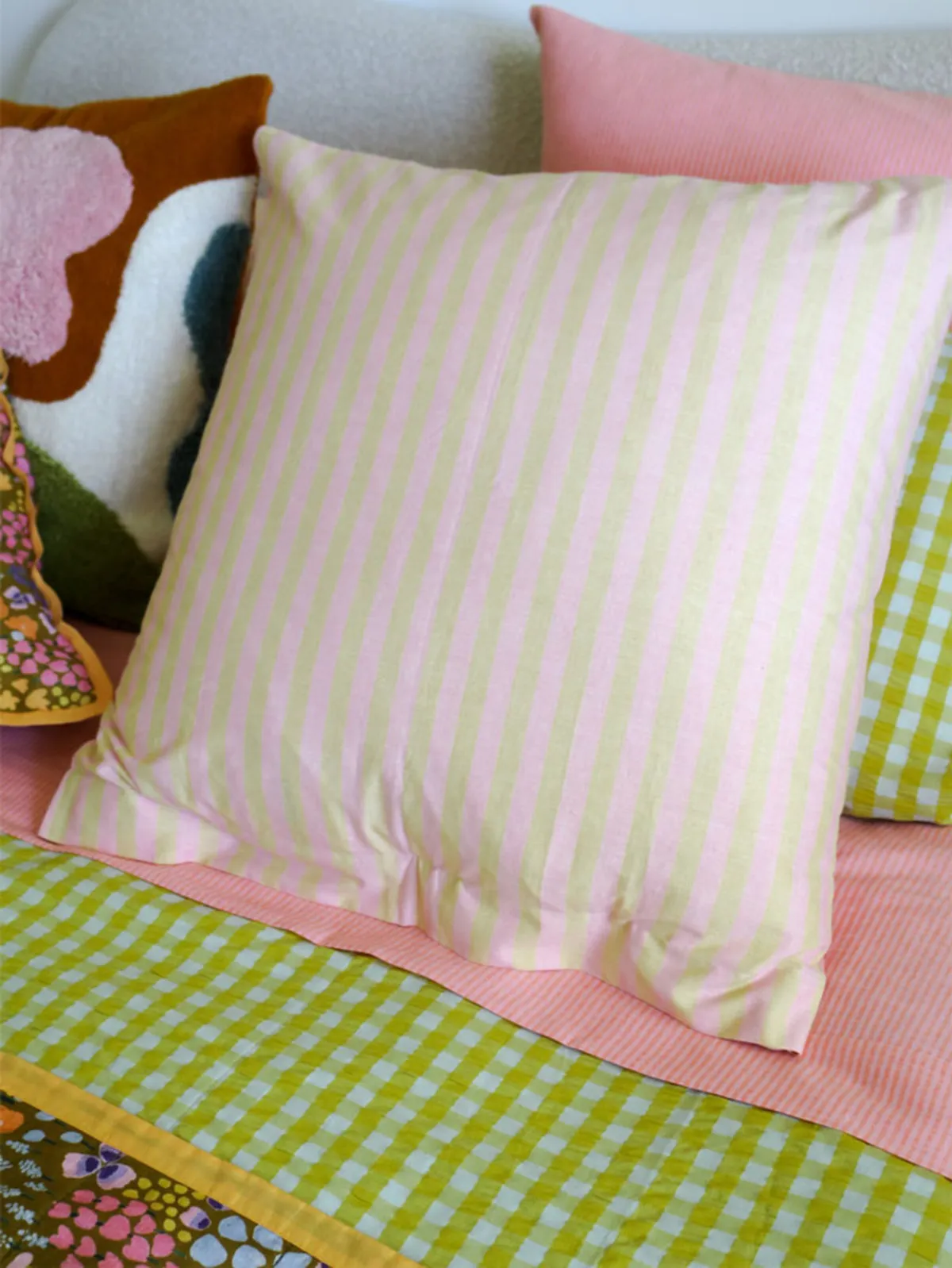 Woven Stripe Euro Pillowcase Set