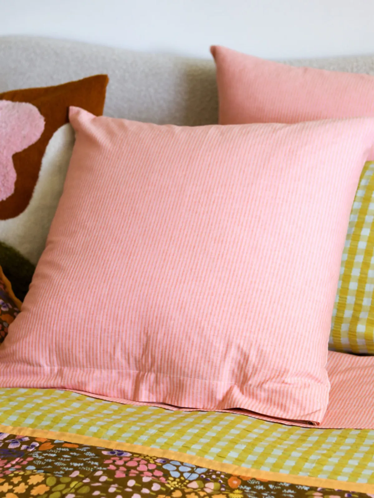 Woven Stripe Euro Pillowcase Set