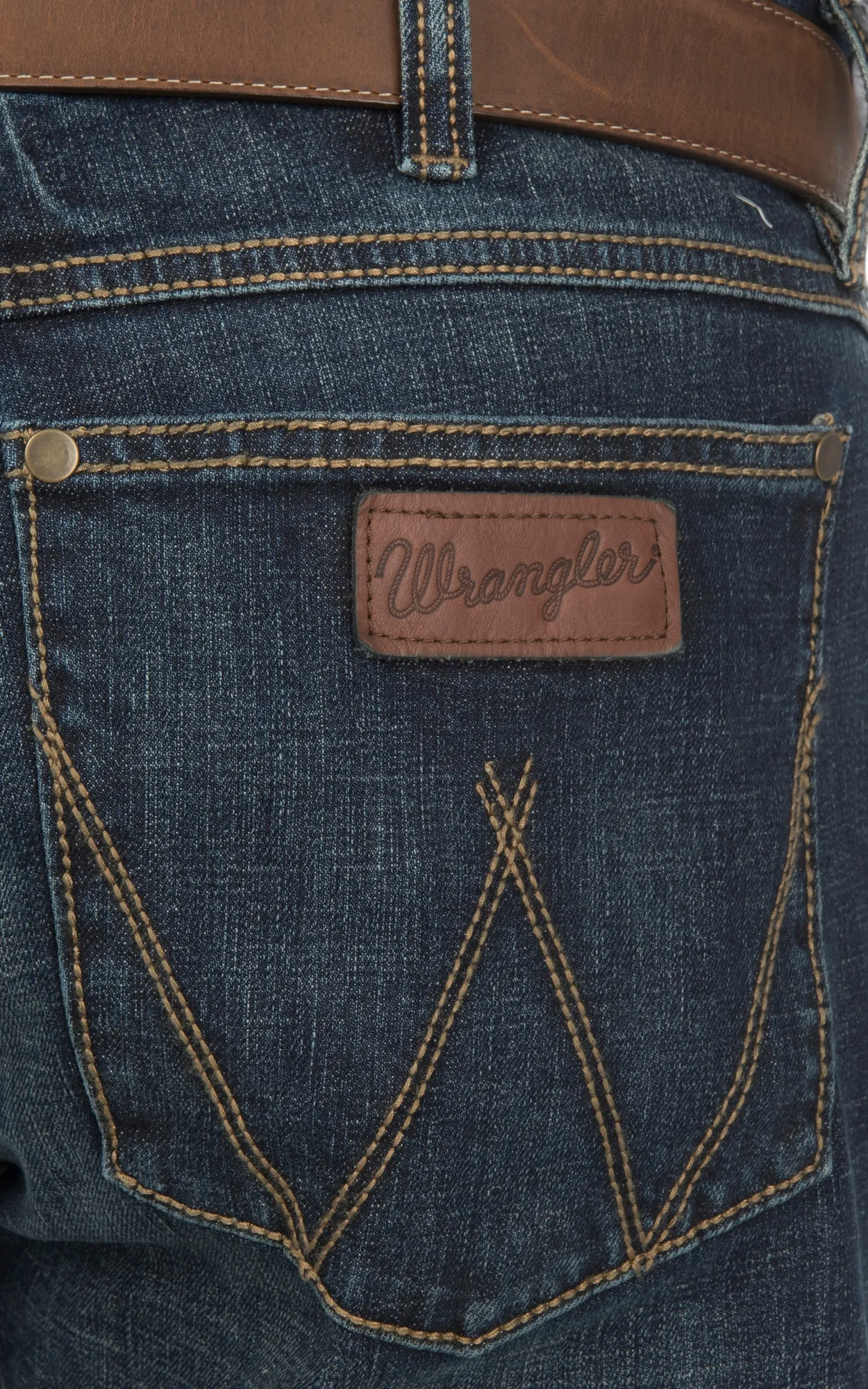 Wrangler Retro Men's Bozeman Dark Wash Slim Fit Straight Leg Jeans - Big & Tall 38" Inseam