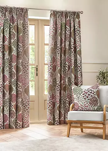 Wylder Nature Ophelia Pencil Pleat Lined Jacquard Curtains | Kaleidoscope